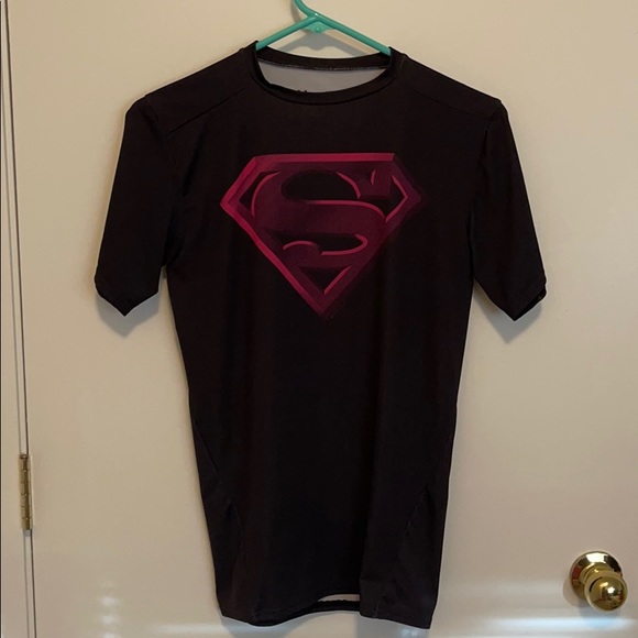Tops - Under armour compression Superman logo gym tee